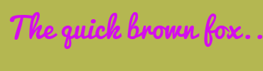Image with Font Color D40EEC and Background Color B4B751